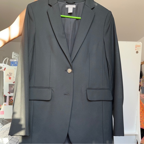 SALE 30% OFF MARKED DOWN PRICE- Single Breasted black blazer jacket - Picture 2 of 2